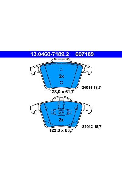 Ate Set Placute Frana Frana Disc Volvo XC90 1 2002-2014