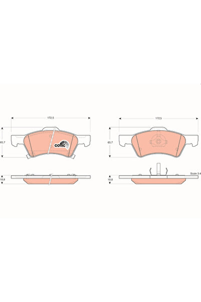 TRW Set Placute Frana Frana Disc Chrysler Ram Van Van/Voyager 4 Dodge Caravan