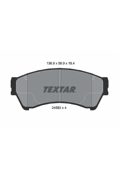 TEXTAR Комплект спирачни накладки за дискови спирачки Ford Fusion Sedan Ford ...