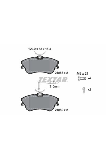 TEXTAR Set Placute Frana Frana Disc Renault Espace 3