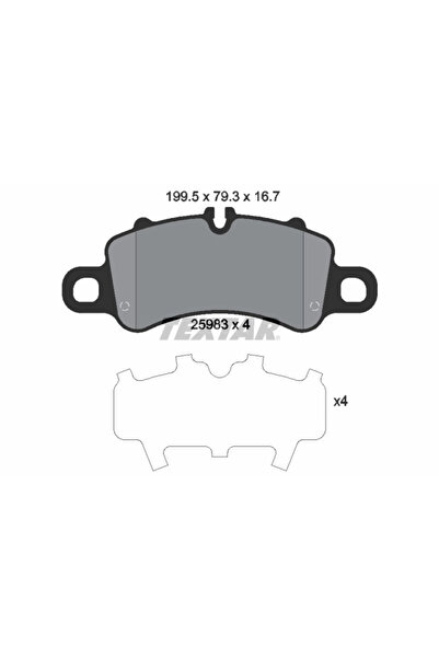 TEXTAR Set Placute Frana Frana Disc Porsche 718 Boxster/718 Cayman/911