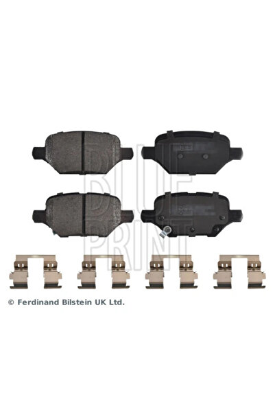 BLUE PRİNT Комплект спирачни накладки Дискова спирачка задна ос Chevrolet Tra...