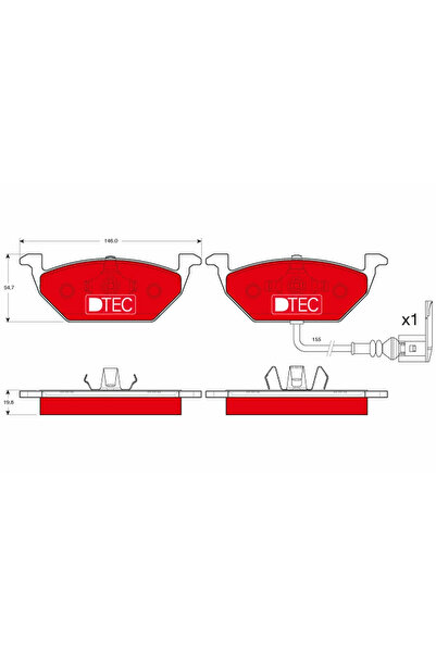 TRW Brake Pad Set Disc Brake Audi A3 Seat Ibiza 4/Leon/Toledo 2 1996-2019