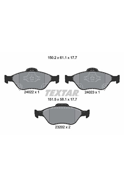 Krieger Комплект спирачни накладки за дискови спирачки Daihatsu Charade 8 Toy...