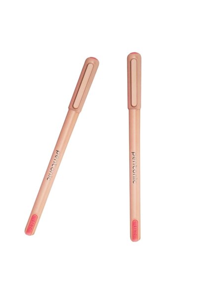 Linc Set of 10 Pentonic Frost Pens, Red Body, Red Lead, 0.7 mm