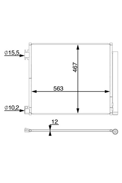 MAHLE Condensator Climatizare Nissan 10-Trail 3/10-Trail Van/Qashqai 2 Renaul...