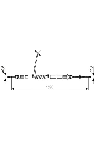 Bosch Parking Brake Cable Ford Transit Bus/Transit Body/Transit Platform