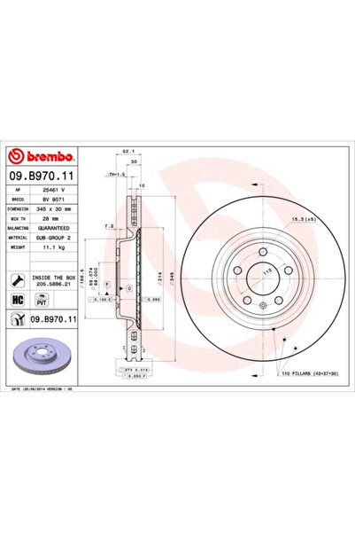 Brembo Disc Frana Audi A5/A6 C7/A7