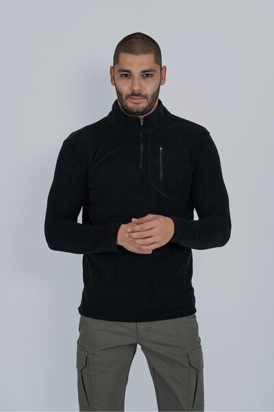 Wolff Bikatex Taktik Yarım Fermuarlı Sweatshırt Polar Anti Pilling Fit Dik Ya...