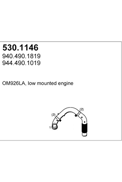 ASSO Racord Evacuare Fata Mercedes-Benz Axor 2