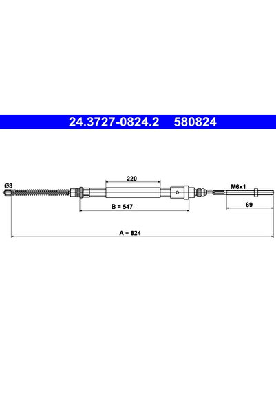 Ate Cablu Frana De Parcare Peugeot 406