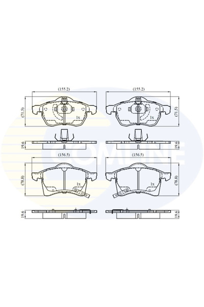 Comline Set Placute Frana Frana Disc Opel Astra G/Astra H/Zafira A Microbus V...