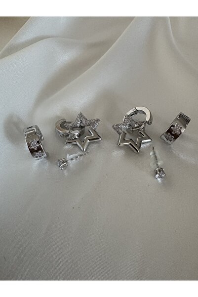 Çelik Yıldızlı küpe