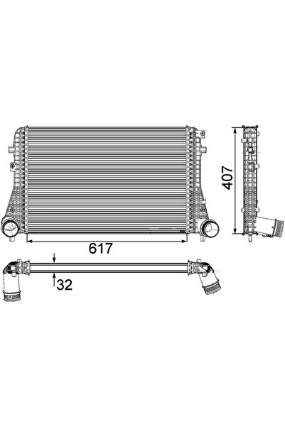 MAHLE Intercooler Compresor Seat Alhambra Vw Cc B7/Passat B6/Passat B7