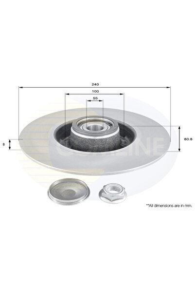 Comline Disc Frana Nissan Note Renault Clio 3/Megane 2/Modus / Grand Modus