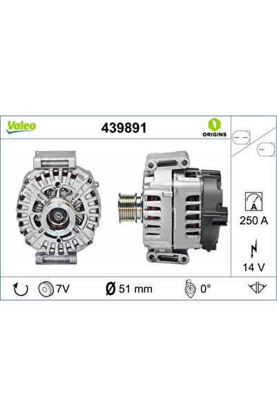 VALEO Generator / Alternator Mercedes-Benz Gl-Class/Gle/Gls