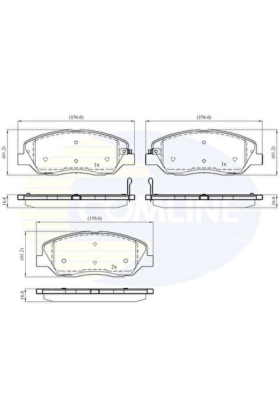 Comline Set Placute Frana Frana Disc Hyundai Genesis/Grand Santa Fe/Santa Fe ...