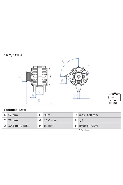 Bosch Генератор / Алтернатор Bmw 1/3/5