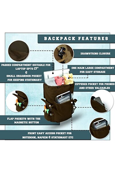 F Gear Milestone Canvas 20L Stylish Backpack