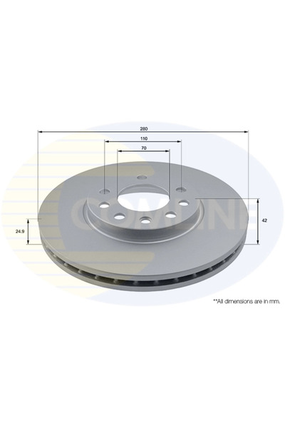 Comline Disc Frana Opel Astra G/Astra H/Meriva B Microbus Vauxhall Astra Mode...