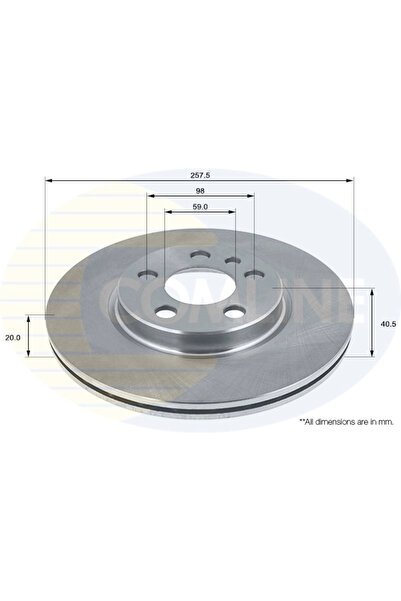 Comline Disc Frana Citroen Evasion Microbus/Jumpy 1 Fiat Scudo Bus/Scudo Caro...