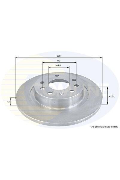 Comline Disc Frana Cadillac Bls Fiat Croma