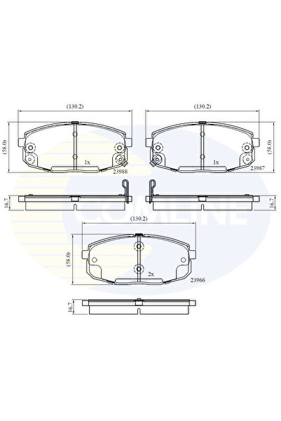 Comline Set Placute Frana Frana Disc Hyundai I30 Kia Carens 1 Microbus/Carens...