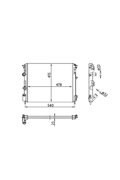 MAHLE Radiator Racire Motor Dacia Logan Nissan Kubistar Caroserie