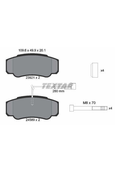 TEXTAR Комплект спирачни накладки за дискови спирачки Nissan Cabstar Renault ...