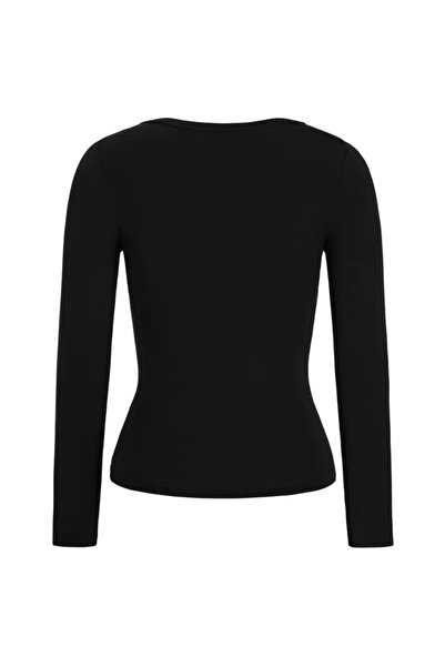 Köstebek New Season Buttoned Lace Long Sleeve Basic Blouse