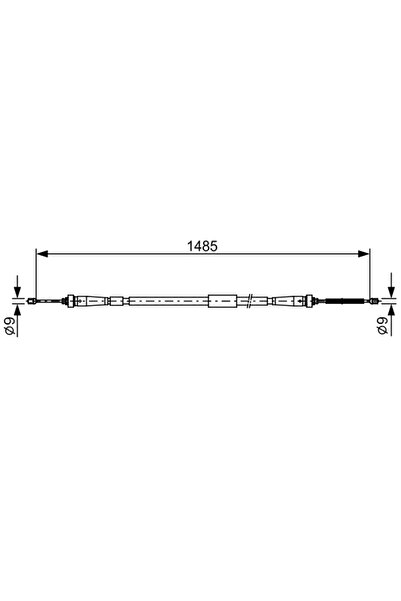 Bosch Parking Brake Cable Renault Clio 4