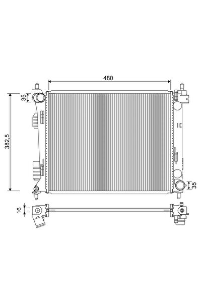 VALEO Radiator Racire Motor Hyundai Accent 4 Limuzina/I20 1 Kia Rio 3