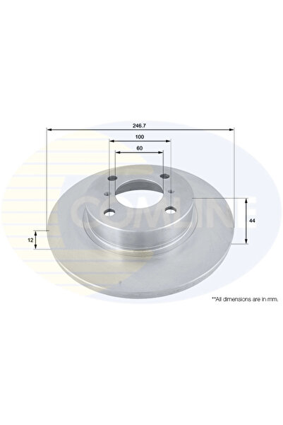 Comline Спирачен диск Opel Agila Suzuki Wagon R