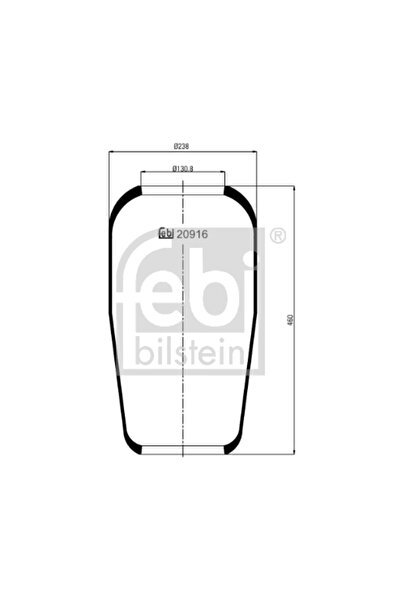 FEBI BILSTEIN Burduf Suspensie Pneumatica Man F2000/Hocl/Lion´S City