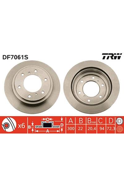 TRW Disc Frana Mitsubishi Pajero 2/Pajero 3/Pajero 4