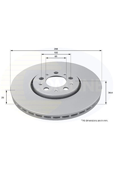 Comline Set Discuri Frana Audi A1/A3 Seat Ibiza 4/Toledo 2 1996-2022