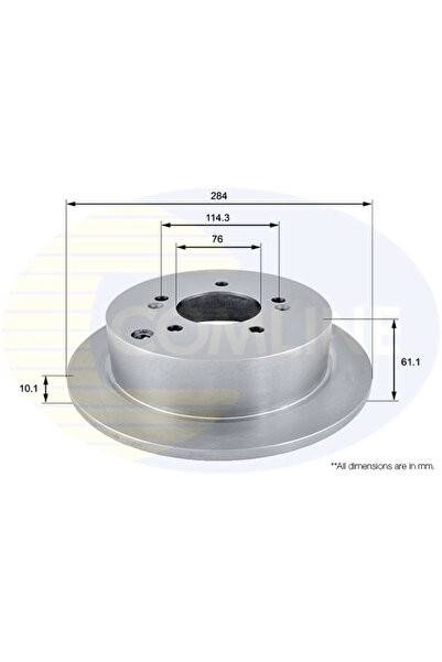 Comline Disc Frana Hyundai Santa Fe 1/Trajet/Tucson Kia Sportage 2/Sportage 3