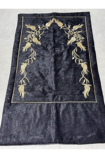 Mustgross Sırma Embroidered Luxury Prayer Rug – Single Velvet Prayer Rug & Stylish and High-Quality Prayer Mat