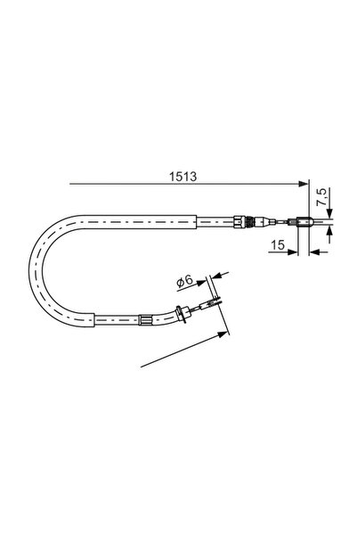 Bosch Cablu Frana De Parcare Mercedes-Benz Sprinter 2-T Bus/Sprinter 2-T Caro...