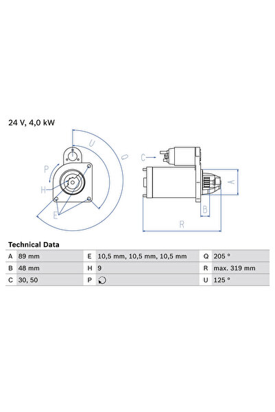 Bosch Стартер Mercedes-Benz Atego/Citaro 2/Fpn