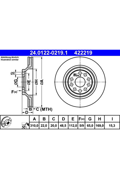Ate Disc Frana Audi A3 Skoda Superb 2