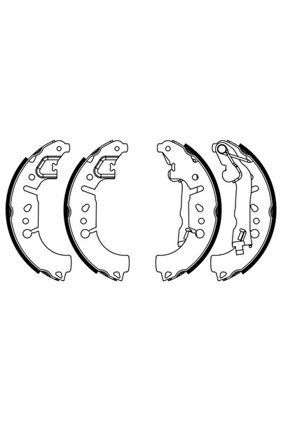 Bosch Комплект спирачни челюсти Fiat 500L/Fiorino Van/Spacious Limousine/Fior...