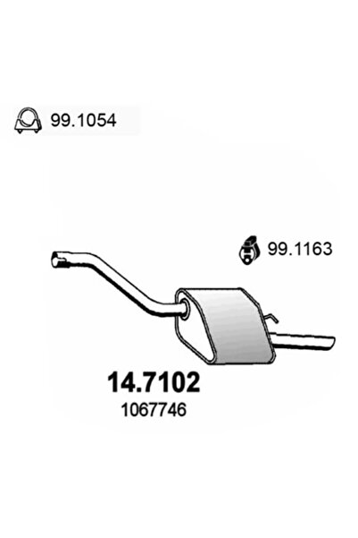 ASSO Toba Esapament Finala Ford Focus 1 Turnier/Focus 1 Caroserie Inchisa/Combi