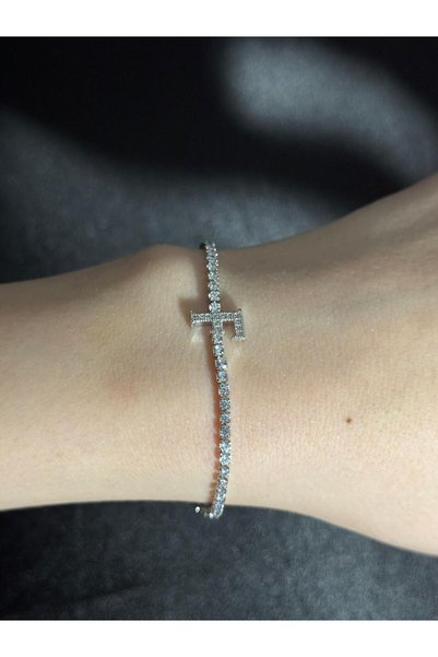 Sirena Accessories Gümüş Kaplama Su Yolu Harfli Bileklik