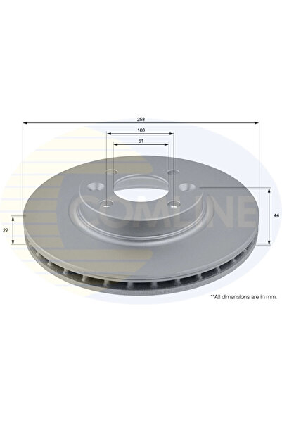 Comline Disc Frana Dacia Logan/Sandero Renault Clio 4/Logan 1/Logan 2
