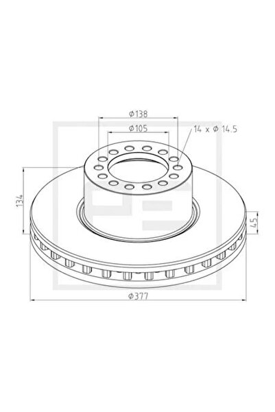 PE AUTOMOTIVE Disc Frana Fata Mercedes-Benz Atego/Tourino