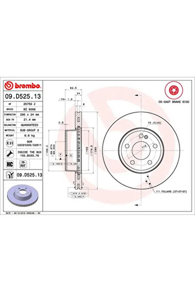Brembo Disc Frana Mercedes-Benz C-Class