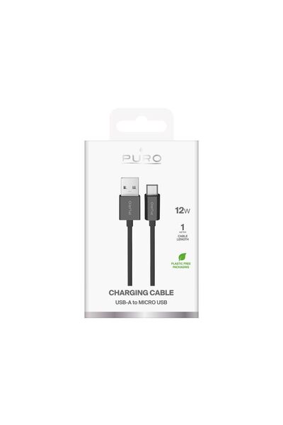 Other Kabel przewód USB-A - microUSB TPE 12W 1m - czarny
