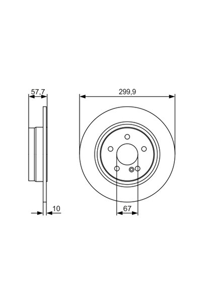 Bosch Disc Frana Mercedes-Benz C-Class/E-Class