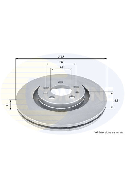 Comline Set Discuri Frana Audi A3 Seat Toledo 2 1996-2022